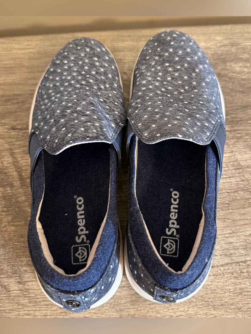 Spenco Santa Cruz Blue Ostrich Slip On Casual Shoes Women’s Size 8 Orthotic